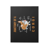 Anatomie eines Corgi Funny Dog Notizblock (Rotiert)