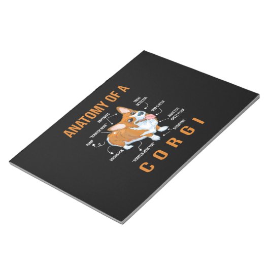 Anatomie eines Corgi Funny Dog Notizblock (angewinkelt)