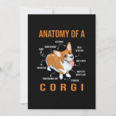 Anatomie eines Corgi Funny Dog Save The Date (Vorderseite)