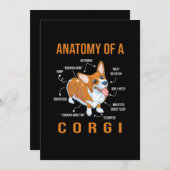 Anatomie eines Corgi Funny Dog Save The Date (Vorne/Hinten)