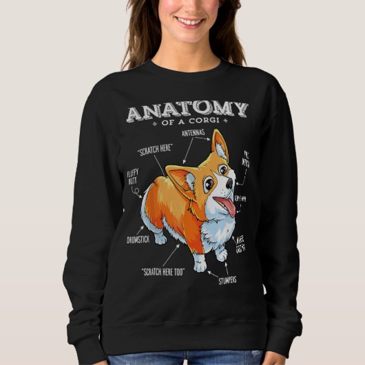 Anatomie eines Corgi-T - Shirt Funny Dog (Vorderseite)
