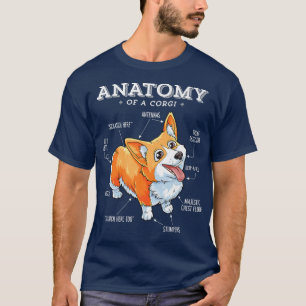 Anatomie eines Corgis, Funny Corgis Dog Puppy, Hun T-Shirt