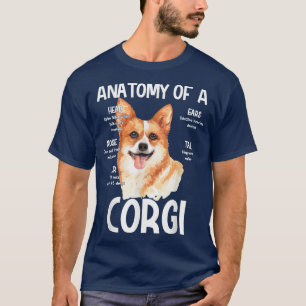 Anatomie eines Corgis für Hundefreunde Kopfgeräusc T-Shirt