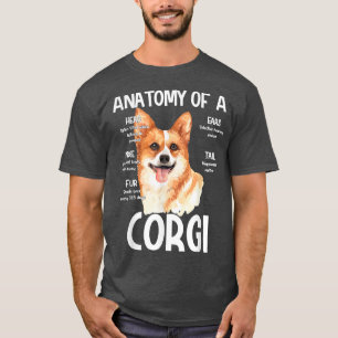 Anatomie eines Corgis für Hundefreunde Kopfgeräusc T-Shirt