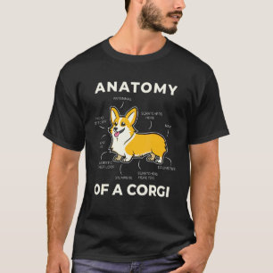 Anatomie eines Corgis für Welpen Hund T-Shirt