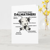 Anatomie eines Dalmatiners süße Hunde Funny Puppy Karte (Gelbe Blume)