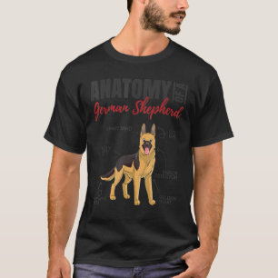 Anatomie eines deutschen Schäferhundes T-Shirt