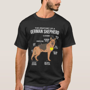 Anatomie eines deutschen Schäferhundes T-Shirt