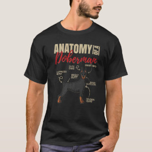 Anatomie eines Dobermanns Männer Frauen T-Shirt