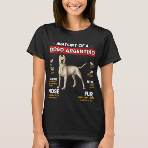 Anatomie eines Dogo Argentino Hunde Liebe zum Shir T-Shirt