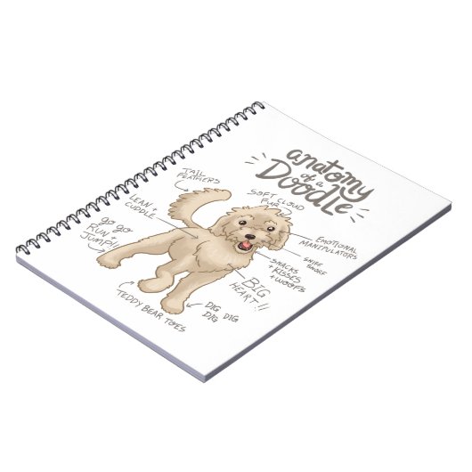 Anatomie eines Doodle Hundes Notizblock (Linke Seite)