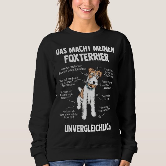 Anatomie eines Drahthaarfußterriers Sweatshirt (Vorderseite)