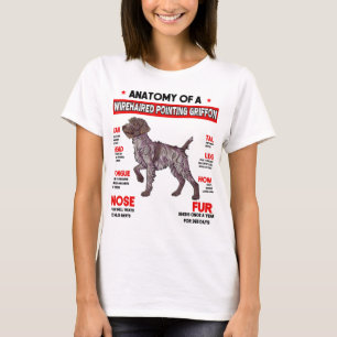 Anatomie eines Drahthaars, das Griffon Hund T Shi T-Shirt