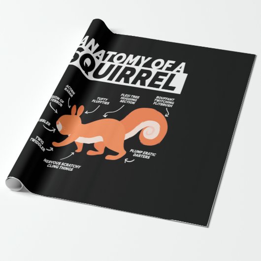 Anatomie eines Eichhörnchens Geschenkpapier (Ungerollt)