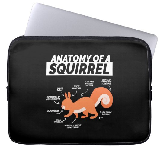 Anatomie eines Eichhörnchens Laptopschutzhülle (Vorderseite)