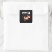 Anatomie eines Eichhörnchens Quadratischer Aufkleber (Tasche)
