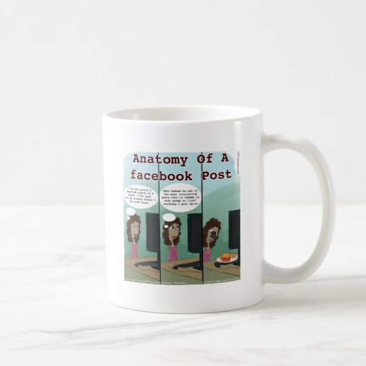 Anatomie eines Facebook Post Funny Kaffeetasse (Rechts)