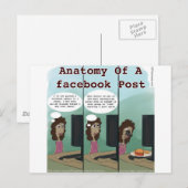 Anatomie eines Facebook Post Funny Postkarte (Vorne/Hinten)