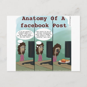 Anatomie eines Facebook Post Funny Postkarte