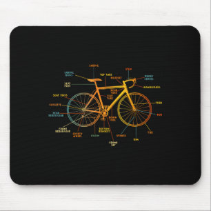 Anatomie eines Fahrrads - Fahrradteile Mousepad