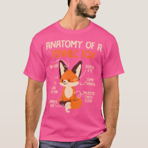 Anatomie eines Fennec Fox Niedlich Fox Lover Fenne T-Shirt