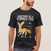 Anatomie eines Fennekfuchses  Fennekfüchse T-Shirt (Vorderseite)
