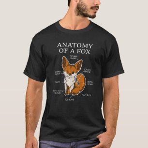 Anatomie eines Fox-Niedlichen Süßkarnivorn-Tieres T-Shirt