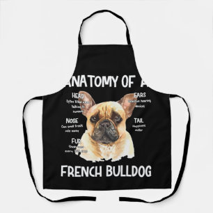 Anatomie eines französischen Bulldoggen für Hundel Schürze