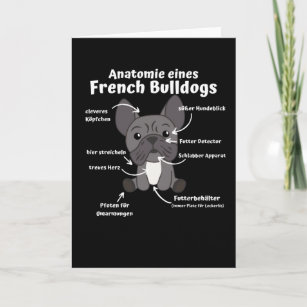 Anatomie eines französischen Bulldoggen-Hundes Karte