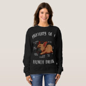 Anatomie eines französischen Bulldoghundes, French Sweatshirt (Vorne ganz)