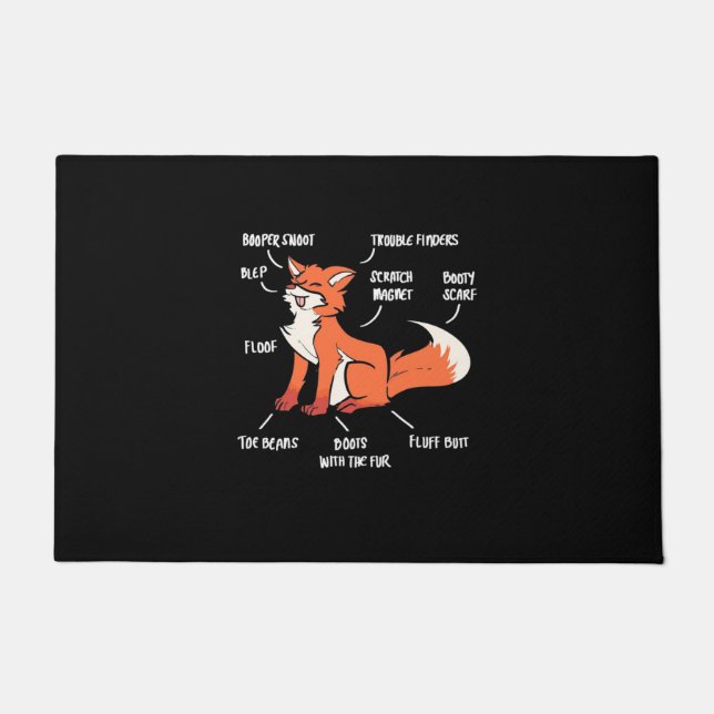 Anatomie eines Fuchs Fußmatte (Vorderseite)