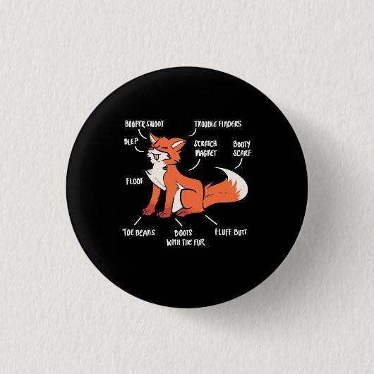 Anatomie eines Fuchses Button (Vorderseite)