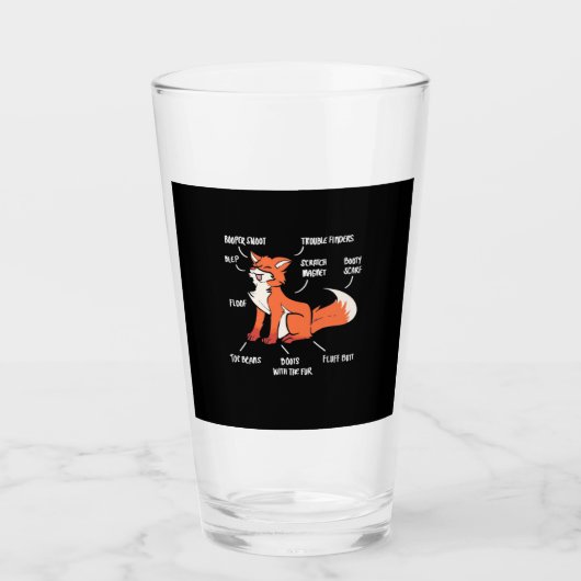 Anatomie eines Fuchses Glas (Vorderseite)