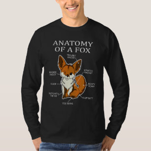 Anatomie eines Fuchses    Süßes niedliches Fleisch T-Shirt