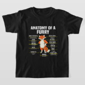 Anatomie eines Furry Fandom Furries Niedlich süß s T-Shirt (Ablage )