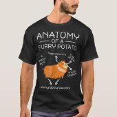 Anatomie eines Furry Potato Guinea Pig Rodent Whee T-Shirt (Vorderseite)