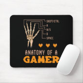 Anatomie eines Gamer-Bone-Gamers Gamblin Mousepad (Mit Mouse)