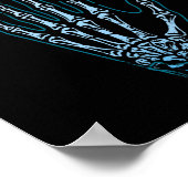 Anatomie eines Gamer-Shirts Skeletton-Handvideospi Poster (Ecke)