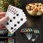 Anatomie eines Gamer Skeleton Hand Funny Cards Spielkarten (Insitu)