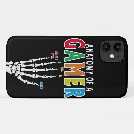 Anatomie eines Gamer Skeleton Hand Funny Case (Rückseite (Horizontal))