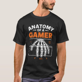 Anatomie eines Gamer Skeleton Hand Funny Men Boys T-Shirt