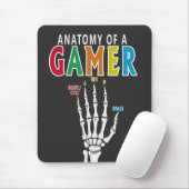 Anatomie eines Gamer Skeleton Hand Funny Mouse Pad Mousepad (Mit Mouse)