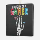 Anatomie eines Gamer Skeleton Hand Funny Ornament (Links)