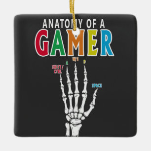 Anatomie eines Gamer Skeleton Hand Funny Ornament