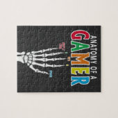Anatomie eines Gamer Skeleton Hand Funny Puzzle (Horizontal)