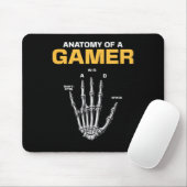 Anatomie eines Gamer Skeleton Hand Funny Video Gam Mousepad (Mit Mouse)