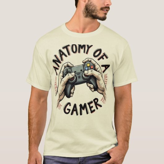 Anatomie eines Gamer-T - Shirt - Retro-Gamer-T-Shi (Vorderseite)