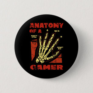 Anatomie eines Gamer-Video-Gamer-Gamers 1 Button