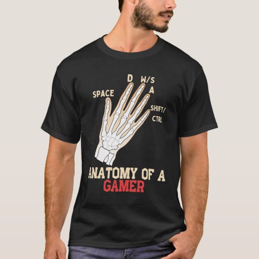 Anatomie eines Gamer-Videospiels T-Shirt (Vorderseite)