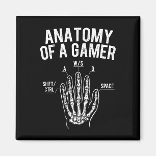 Anatomie eines Gamers - Gaming Video Game Lover Co Magnet